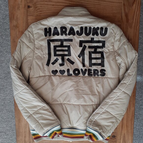 Harajuku Lovers Gwen Puffer Bomber Jacket No Doubt Rainbow Excellent condition M - Picture 3 of 8